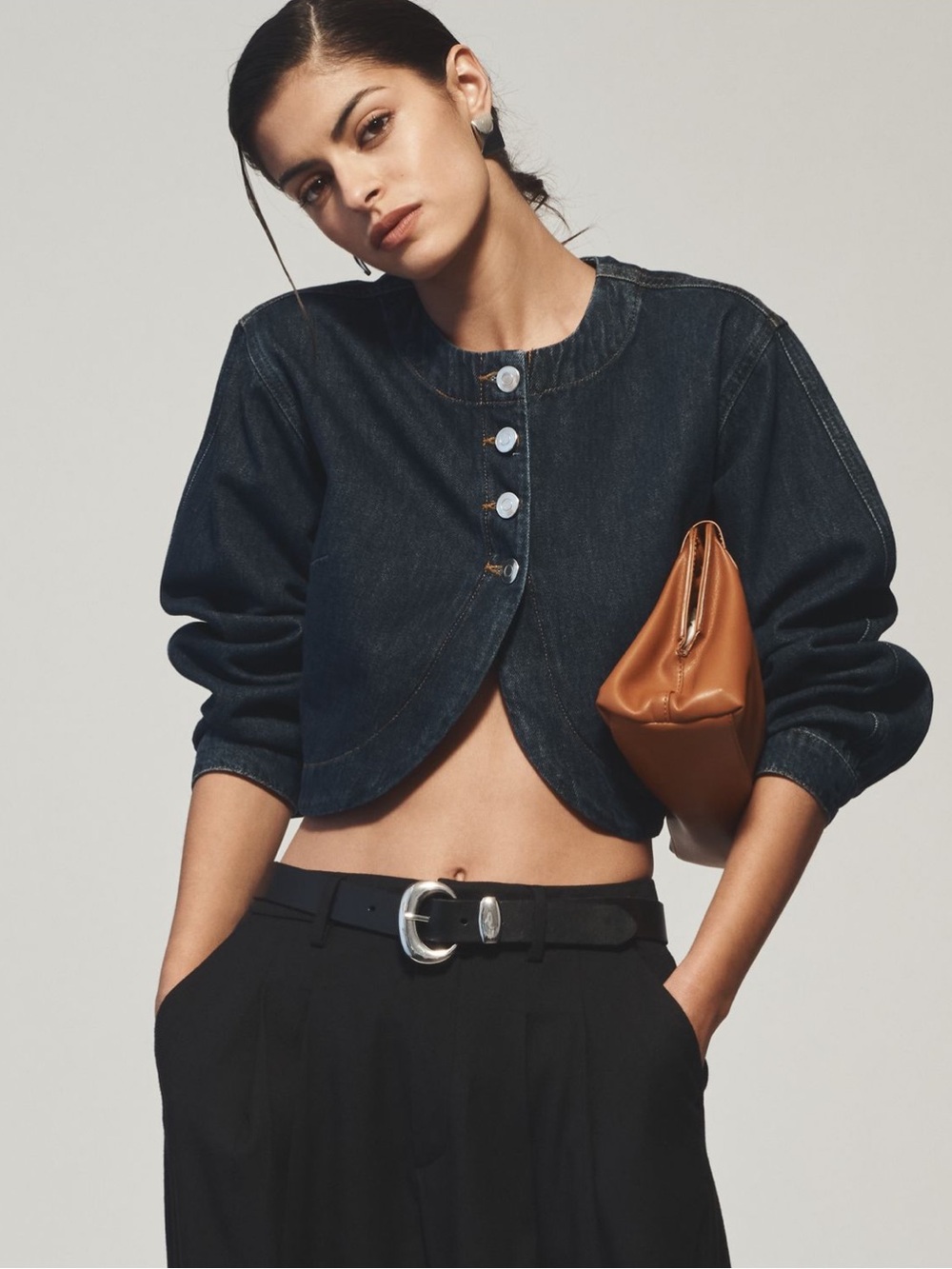 ALIGNE Women's Angelina Denim Bolero Jacket In Blue